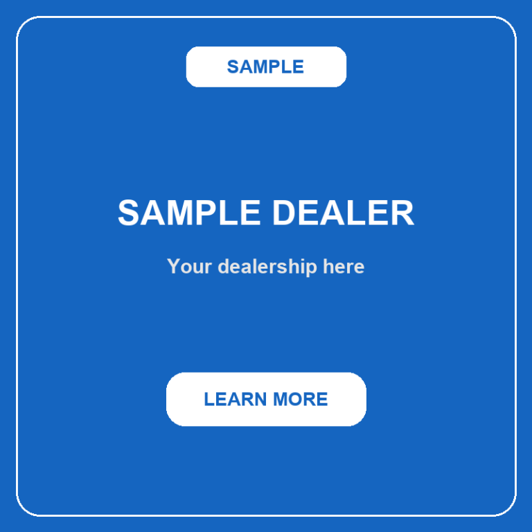 Sample dealer ad